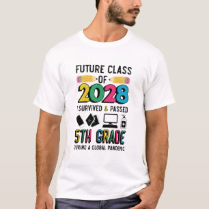 T-shirt Future promotion 2028 a survécu et a réussi la 5e 
