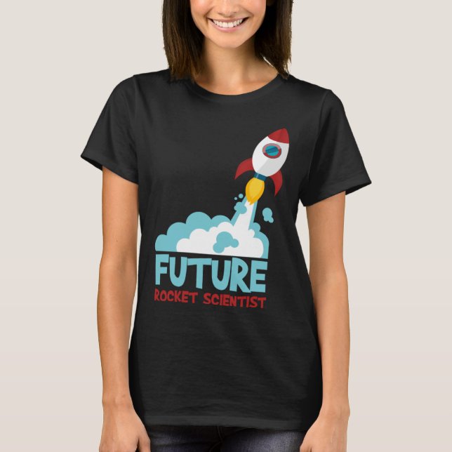 T-shirt Future Scientist Science Rocket Ship Kids  Astrona (Devant)