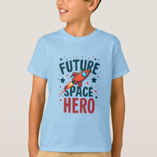 T-shirt Future Space Hero Retro Rockship Design