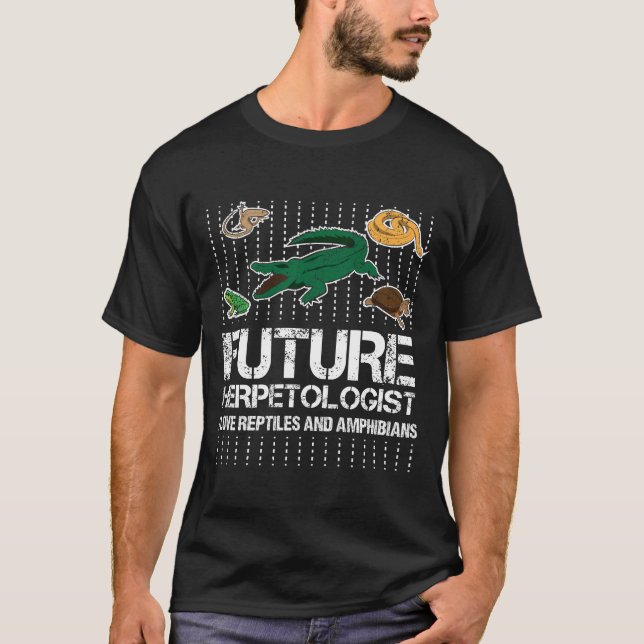 T-shirt Futurs reptiles et amphibies de Herpetologist (Devant)
