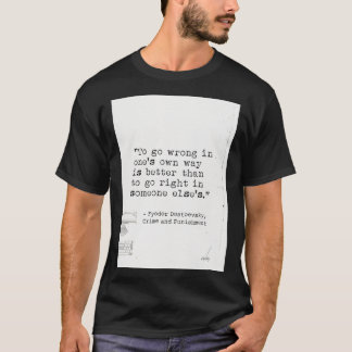 T-shirt Fyodor Dostoevsky Crime et châtiment citation