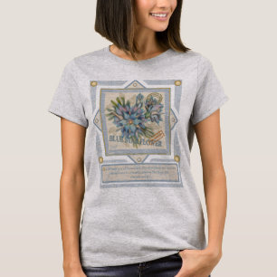 T-shirt G Bureau de création Fleur bleue