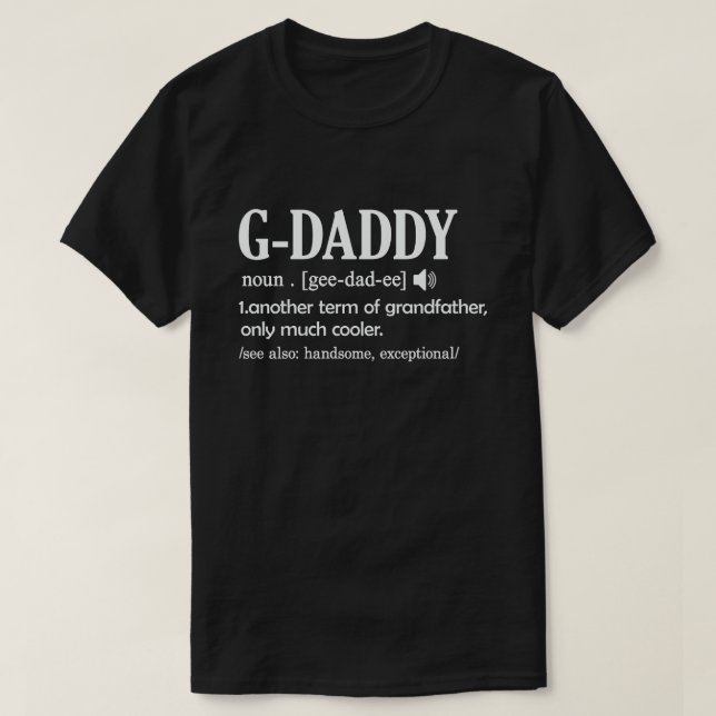 T-shirt G-Daddy Définition Drôle Signification Cool Grand- (Design devant)