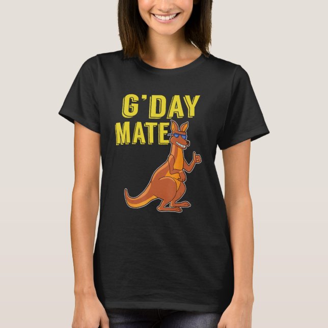 T-shirt G Day Mate GDay Australian Kangaroo Aussie (Devant)