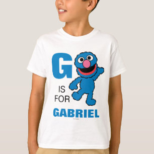 T-shirt G est pour Grover Ajouter Votre Nom