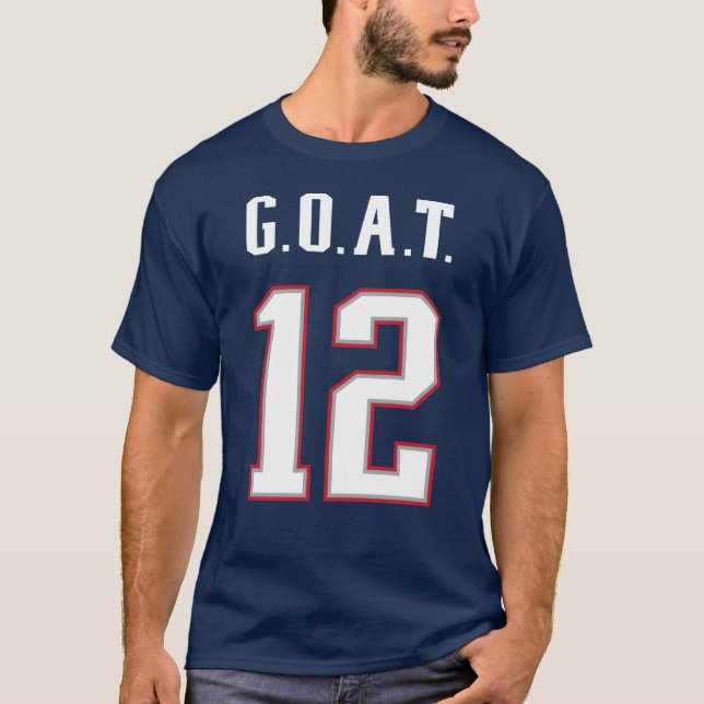 T-shirt G.O.A.T. Numéro 12 (Devant)