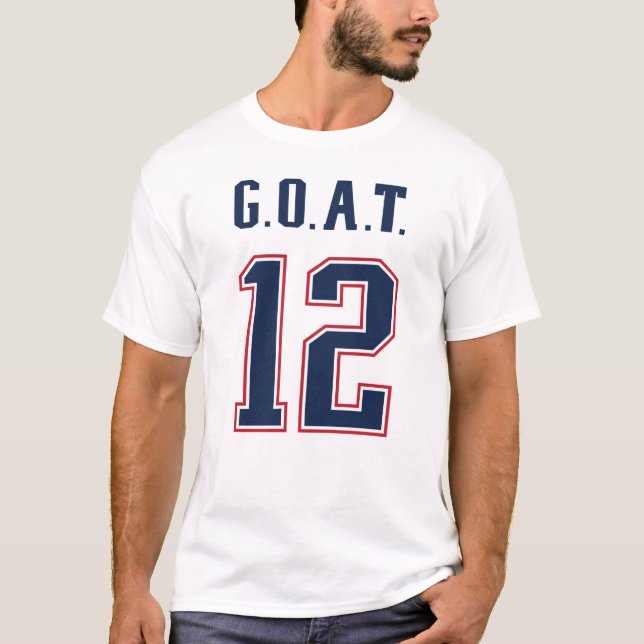 T-shirt G.O.A.T. Numéro 12 (Devant)