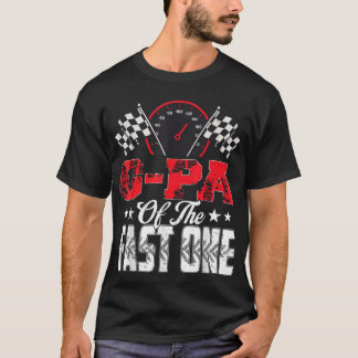 T-shirt G Pa De La Fast One Birthday 1St Race Car Famille