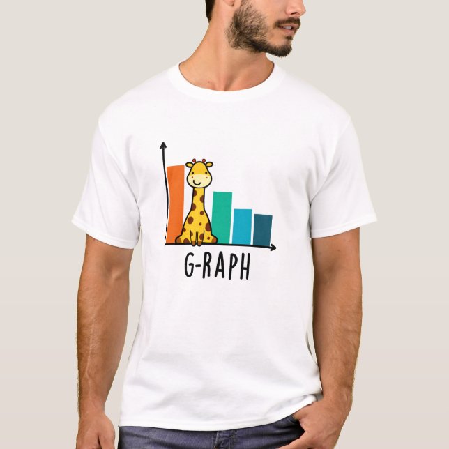 T-shirt G-raph Funny Giraffe Graph Pun (Devant)