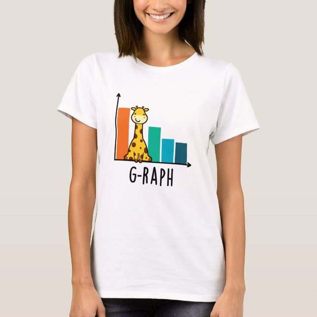 T-shirt G-raph Funny Giraffe Graph Pun (Devant)