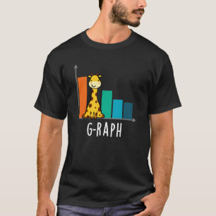 T-shirt G-raph Funny Giraffe Graph Pun Graph Dark BG