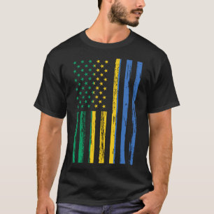 T-shirt Gabon Drapeau Amérique US C'est dans mon ADN pour 