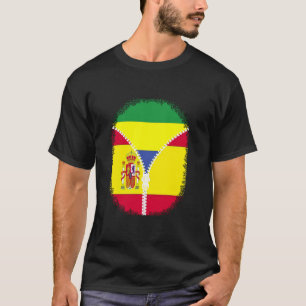 T-shirt Gabon Espagne Drapeau Gabonais espagnol Zipper