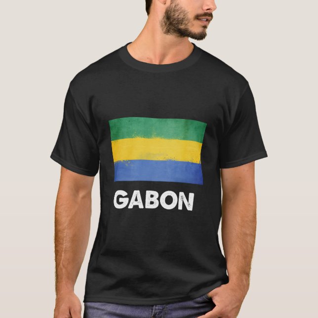 T-shirt Gabon Flag (Devant)
