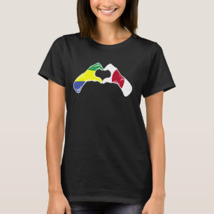 T-shirt Gabon Japon Drapeau - Coeur gabonais japonais