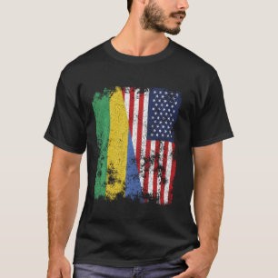 T-shirt Gabon USA Distressed - Demi-Américain