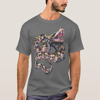 T-shirt Gaboon viper snake design on white 