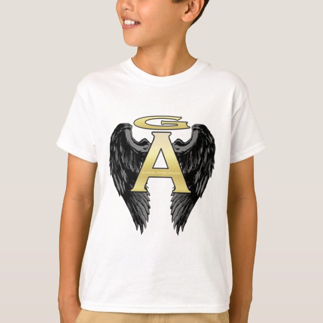 T-shirt Gabriel Angel Design Wings Logo (Devant)