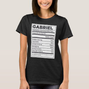 T-shirt Gabriel Information sur la nutrition Problème Réso