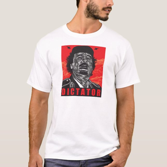T-shirt Gaddafi - dictateur (Devant)