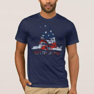 T-shirt Gadsden - ne marchez pas sur moi le rouge, le