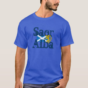 T-shirt gaélique libre alba de lion de Saor Ecoss