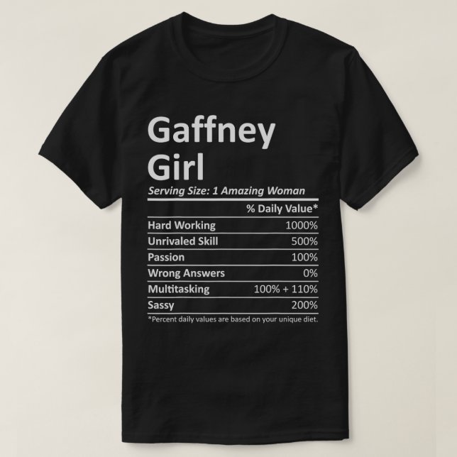 T-shirt GAFFNEY L SC SOUTH CAROLINA Funny City Accueil Rac (Design devant)