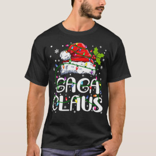 T-shirt Gaga Claus Lumières de Noël Pyjama Famille Matchin