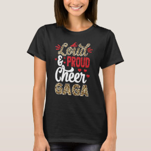 T-shirt Gaga la plus grande fan de cheer imprimé léopard e