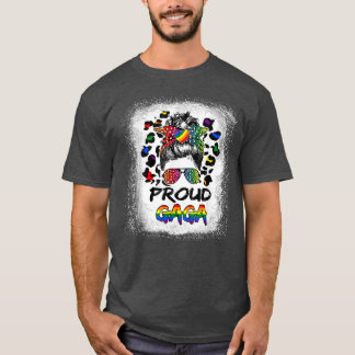 T-shirt Gaga LGBTQ fière de léopard blanchi mois maté