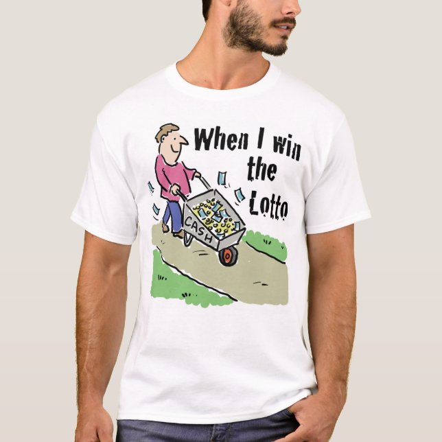T-shirt Gagnant de loterie. Un homme avec une moelle d'arg (Devant)