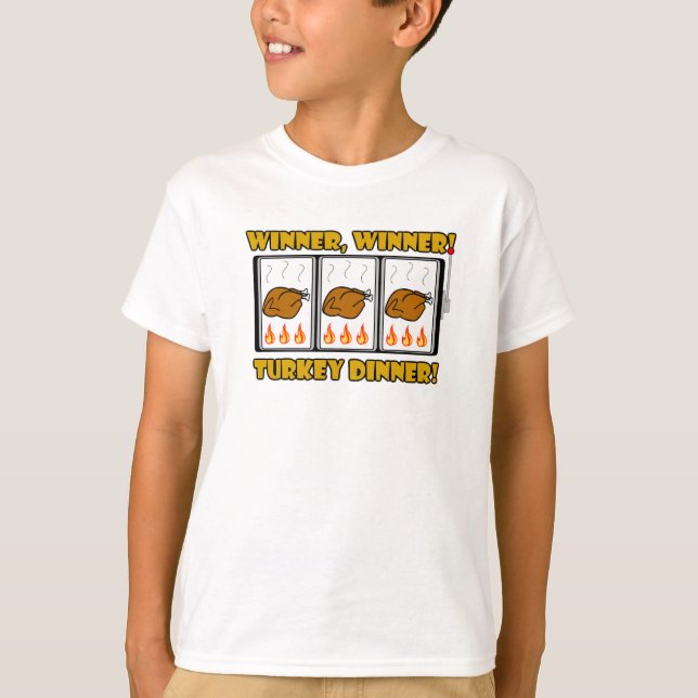 T-shirt Gagnant, gagnant ! Dîner de la Turquie ! (Devant)