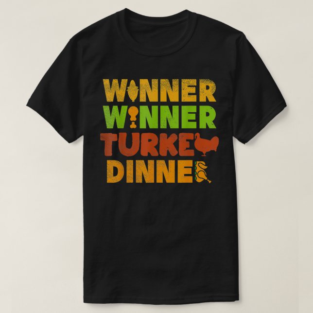 T-shirt Gagnante Turquie Dîner Drôle Drôle Thanksgiving Ga (Design devant)
