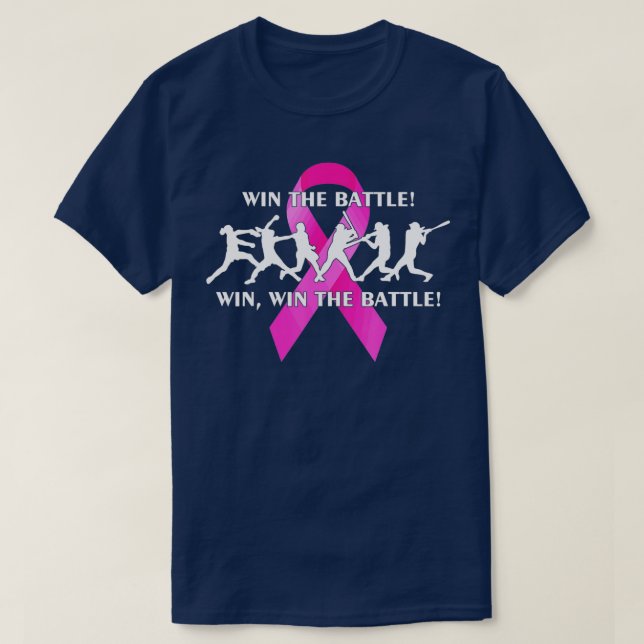 T-shirt Gagnez la bataille FastPitch Softball Cancer du se (Design devant)