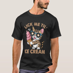 T-shirt Gai Inapproprié Lèche Moi Jusqu'à Crème Glacée Emb