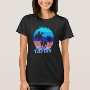 T-shirt Gainesville Floride Rétro Palmiers tropicaux Vaca