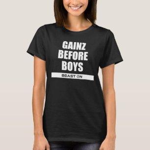 T-shirt Gains avant les garçons Fitness Gym Bodybuilding M