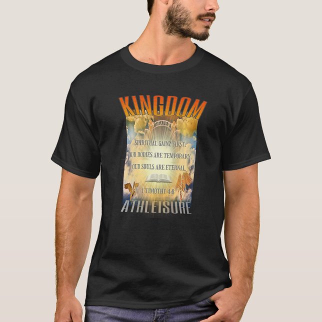 T-shirt Gainz Spirituelle Bible Verse Faith Fitness Modest (Devant)