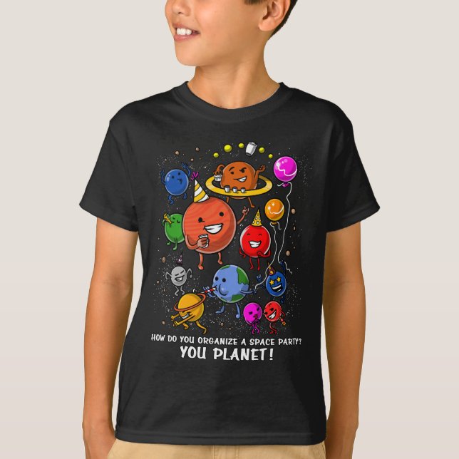 T-shirt Galaxie cosmique d'astronomie de planète de partie (Devant)