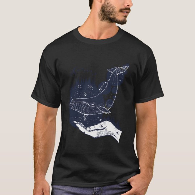 T-shirt Galaxie De Baleine De Bryde (Devant)