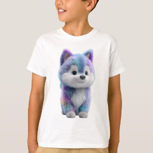 T-shirt Galaxie Fourrure Mignon Chien Husky Enfants