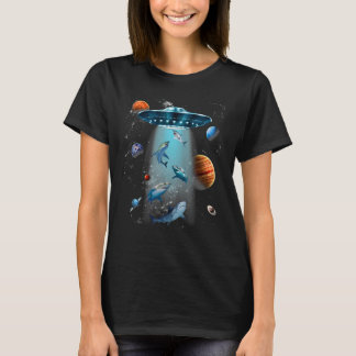T-shirt Galaxie Poisson requin Espace UFO Alien Étoiles Me