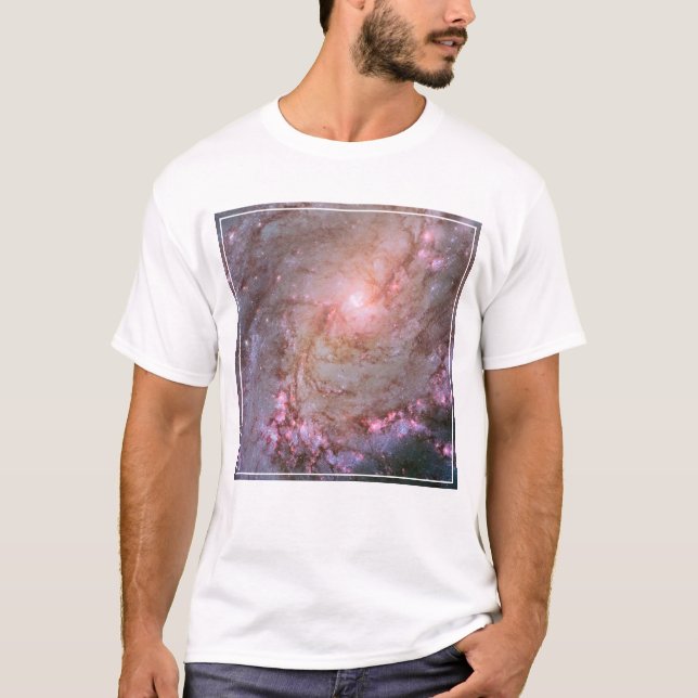 T-shirt Galaxie Spirale M83, Ablaze Avec Formation Star. (Devant)