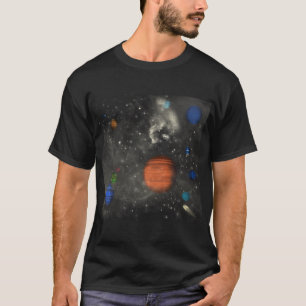 T-shirt Galaxies avec étoiles et planètes dans l'espace