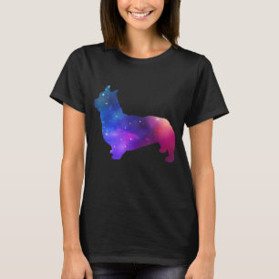 T-shirt Galaxy Corgi Chien Espace Et Étoiles Lover Cadeau