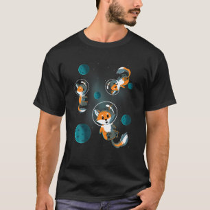 T-shirt Galaxy Fox Foxes Space Stars Noël Anniversaire Gi