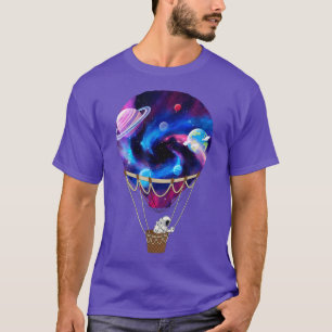 T-shirt Galaxy Hot Air Balloon Astronaut Espace Super Aest