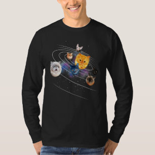 T-shirt Galaxy Kitten Planètes Solaire Soleil Terre Pluto 