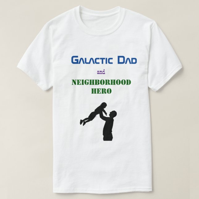 T-shirt Galaxy's Best Papa Funny Fête des pères Space Cade (Design devant)