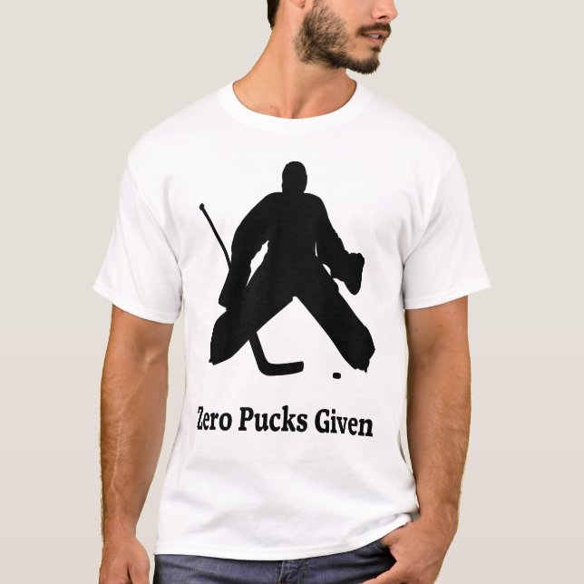 T-shirt Galets zéro donnés le gardien de but d'hockey (Devant)